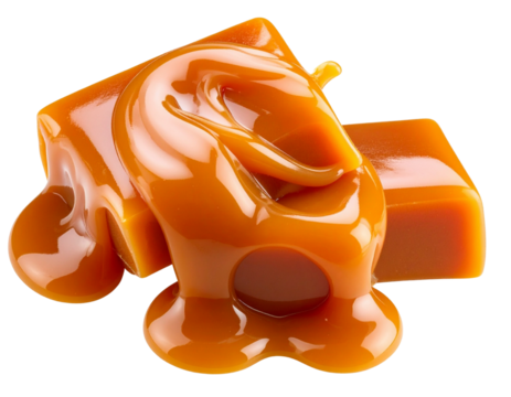Successful stock image of caramel, isolated on a transparent background. PNG file wit