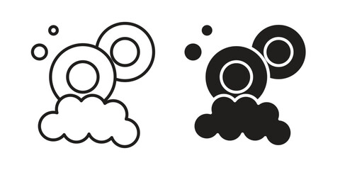 Washing dishes icon vector, sign and symbol for design, website or apps elements.