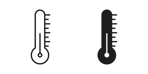 Thermometer icon vector, sign and symbol for design, website or apps elements.