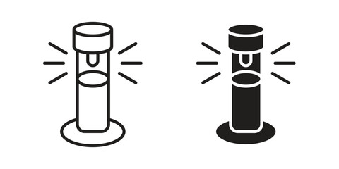 Solar Garden Light lamp icon vector, sign and symbol for design, website or apps elements.