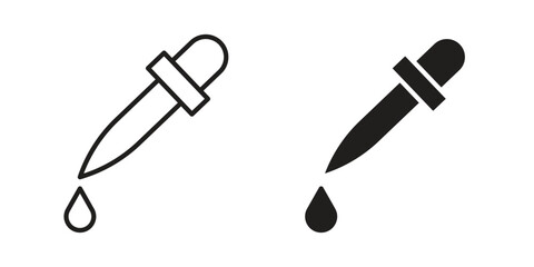 Pipette icon vector, sign and symbol for design, website or apps elements.
