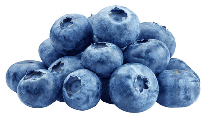 Blueberry isolated on white background, full depth of field