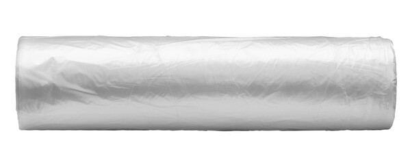 packaging Food Bags roll isolated on white background, full depth of field