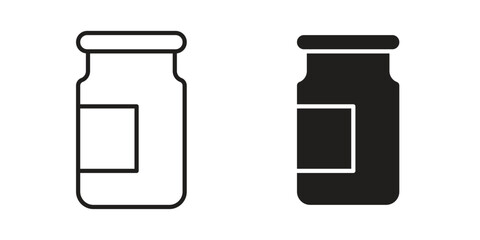 Jar icon vector, sign and symbol for design, website or apps elements.