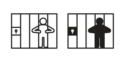 Jail icon vector, sign and symbol for design, website or apps elements. © Natubhai