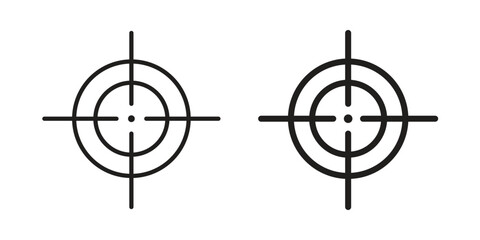 Gun target icon vector, sign and symbol for design, website or apps elements.