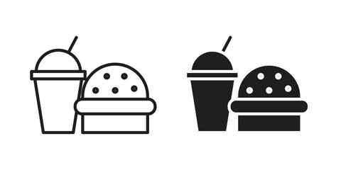 Fast food icon vector, sign and symbol for design, website or apps elements.