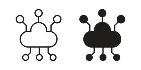 edge computing icon vector, sign and symbol for design, website or apps elements.