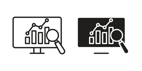 Data Analysing icon vector, sign and symbol for design, website or apps elements.
