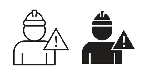Construction risk icon vector, sign and symbol for design, website or apps elements.