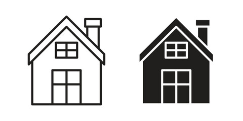 Chalet icon vector, sign and symbol for design, website or apps elements.