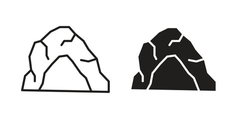 cave icon vector, sign and symbol for design, website or apps elements.