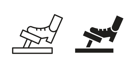 Fototapeta premium car pedal icon vector, sign and symbol for design, website or apps elements.