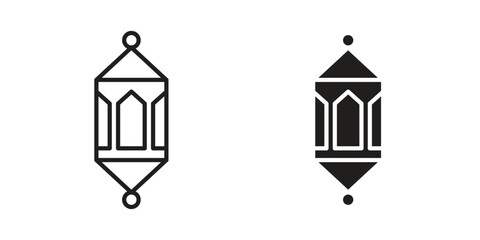 Arabic Lamp icon vector, sign and symbol for design, website or apps elements.