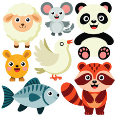 Cute Cartoon Animals Collection