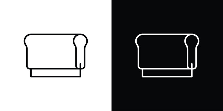 Print screen icon vector symbols pack in black and white lines