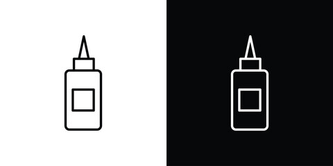 Glue icon vector symbols pack in black and white lines