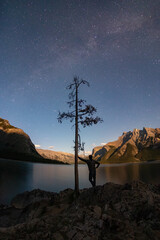 lake minnewanka, banff national park, alberta, canada