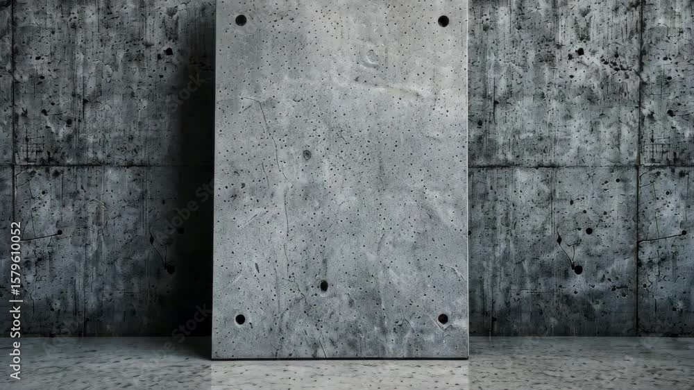 Poster concrete panel texture: the image showcases a close-up view of a weathered concrete panel with its i