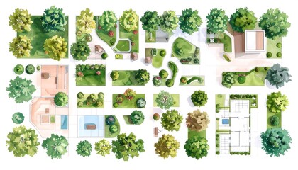 Architectural landscape design plan