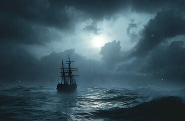 Stormy Pirate Ship Voyage
