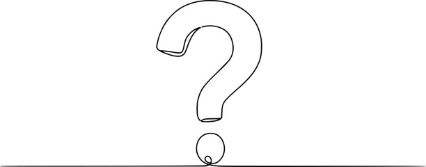continues line thin mark question
