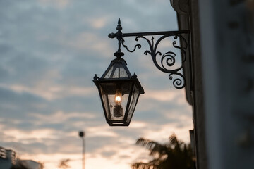 Retro Lamp Golden Hour
