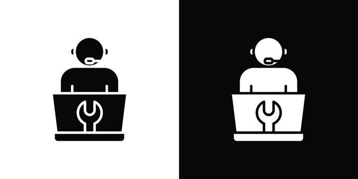 Tech support icon collection. Flat illustration of vector icon