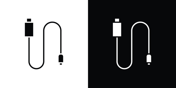 Phone cable icon collection. Flat illustration of vector icon