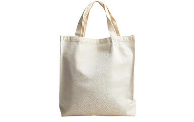 Eco-friendly shopping tote bag made of organic cotton designed for reusable and sustainable daily carry needs isolated on transparent background PNG