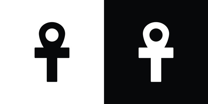 Ankh icon collection. Flat illustration of vector icon