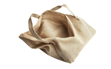 Eco-friendly shopping tote bag folded and opened showcasing reusable design for sustainable grocery and daily use isolated on transparent background PNG