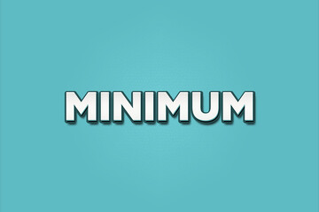 Minimum (minimum) - A turquoise banner illustration with white text.