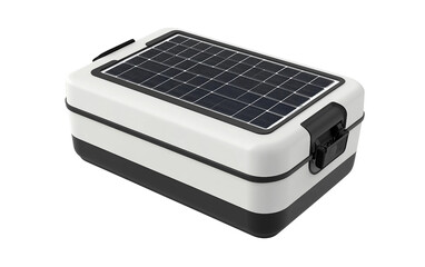 Solar-powered e-bike charger showcasing eco-friendly charging system for clean and efficient mobility isolated on transparent background PNG