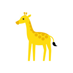 Fototapeta premium Cute giraffe baby animal themed Line Art Vector illustration