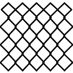 Fototapeta premium Chain link fence vector, a modern chain link fence art design, black vector of a chain link fence, simple chain link fence art, a chain link fence isolated