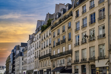 Paris, beautiful building, rue Croix-des-Petits-Champs,  in the 1er arrondissement
