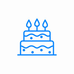 birthday cake icon sign vector