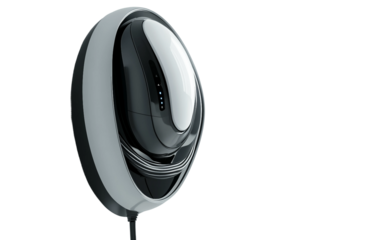 EV home charging station mounted on a wall for convenient residential electric vehicle charging solutions isolated on transparent background PNG