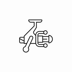 fishing reel icon sign vector