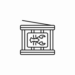 lobster trap icon sign vector