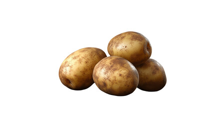 A humble pile of freshly harvested potatoes a symbol of earthy nourishment and simple rustic on transparent background