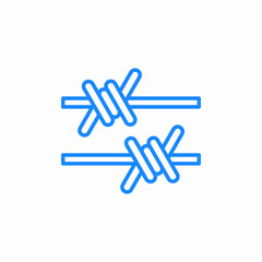 barbed wire icon sign vector