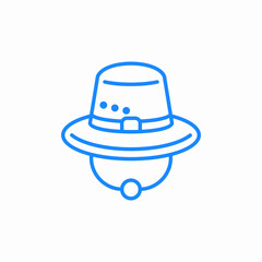 fishing hat icon sign vector