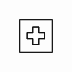Obraz premium hospital sign icon sign vector