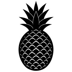 Obraz premium Pineapple vector, a pineapple art design, vector of a pineapple, pineapple art, a pineapple isolated