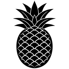 Obraz premium Pineapple vector, a pineapple art design, vector of a pineapple, pineapple art, a pineapple isolated