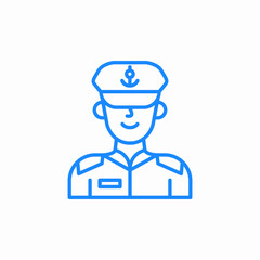 naval officer icon sign vector