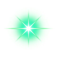 Green lens flare with transparent background
