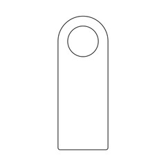 Door hanger as a blank template in vector outline